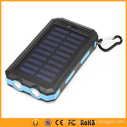 Portable Solar External Battery Charger Dual USB 10000mAh